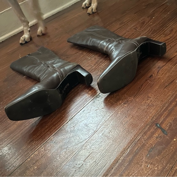 00’s Michelle D Knee High Dark Brown Leather Boots Size 8.5 - Picture 3 of 3